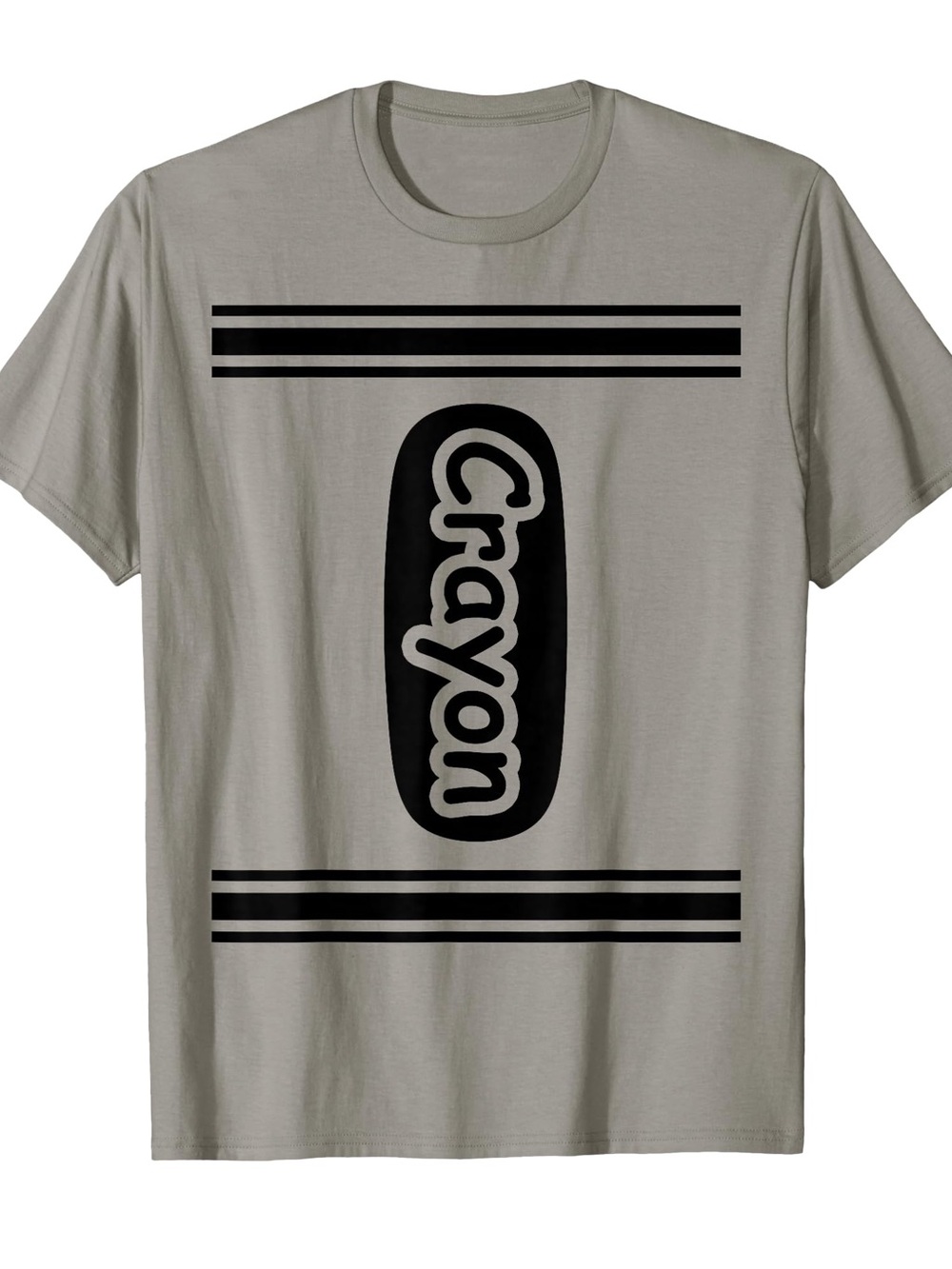Crayola Short-Sleeve Tee in Light Gray with Black Graphic